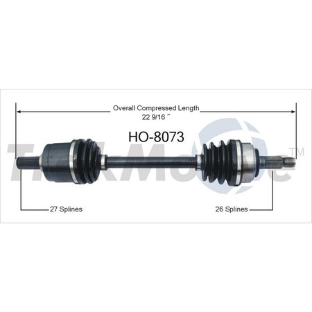 SURTRACK AXLE Cv Axle Shaft, Ho-8073 HO-8073